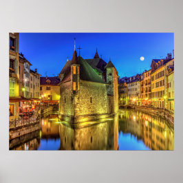 フランスのアネシー市のパレ・デ・リル刑務所 ポスター