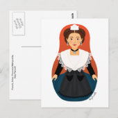 フランスのアルズ、プロヴァンス・マトリョシカ葉書 ポストカード (正面/裏面)