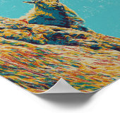 フランスのアルプス、メルカンツアーのイベックス ポスター (角)