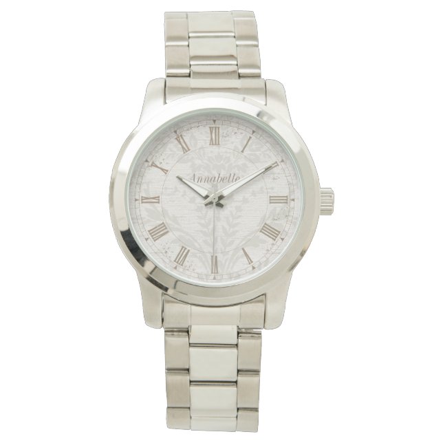 フランスのアンティークスタイルシックパーソナライズされた 腕時計 (正面)