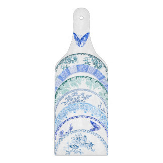 フランスのアンティークプレート |ブルーバタフライボード カッティングボード