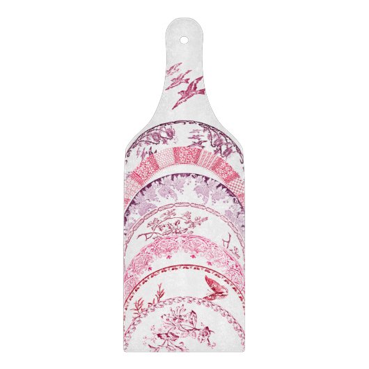 フランスのアンティークプレート |レッドバード化粧板 カッティングボード (正面)