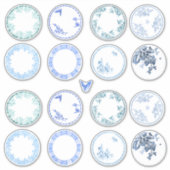 フランスのアンティークプレート | 青いシール シール (正面)