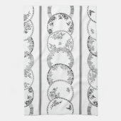 フランスのアンティークプレート |黒いキッチンタオル キッチンタオル (縦)