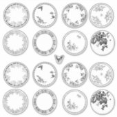 フランスのアンティークプレート | 黒いシール シール (正面)