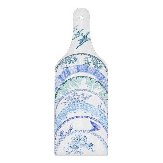 フランスのアンティークプレート | BLUE BIRD装飾板 カッティングボード (正面)