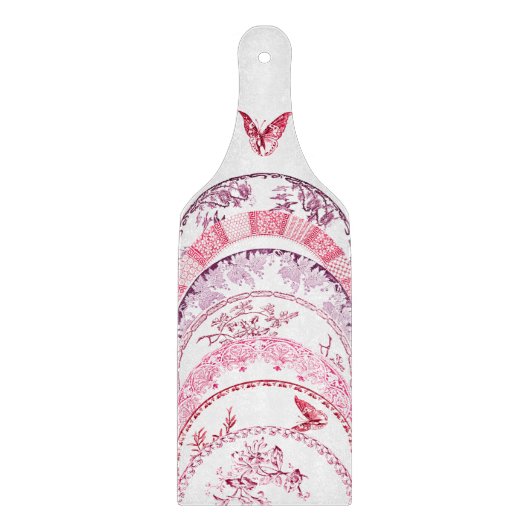 フランスのアンティークプレート | RED BUTTERFLY Board カッティングボード (正面)