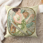 フランスのアールヌーボーエイプリルクッション クッション (ブランケット)