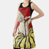 フランスのアール・ヌーボー美人 クレーム・ド・リュジー広告 エプロン (インサイチュ)