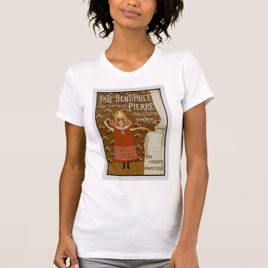 フランスのアール・ヌーヴォー歯磨き粉広告 Tシャツ (正面)