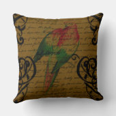 フランスのインスパイアヴィンテージタイポグラフィとグラフィックス クッション (裏面)