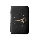 フランスのインスパイア黒風呂マット バスマット (正面縦)