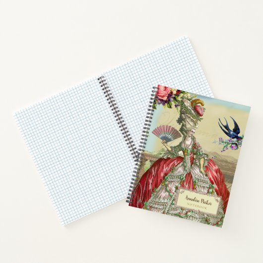 フランスのインスパイアMarie Antoinetteパーソナライズされた ノートブック (内部)