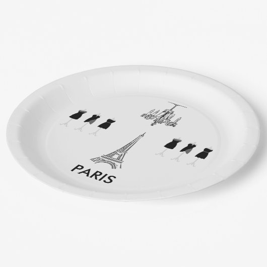 フランスのエッフェルタワーパリテーマパーティー紙プレート ペーパープレート (アングル)