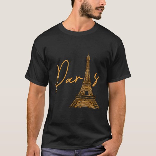 フランスのエッフェルタワーフランスヨーロッパ旅行トラベル Tシャツ (正面)