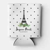 フランスのエッフェルタワー付きクリスマスジョユーヌール 缶クーラー (正面)