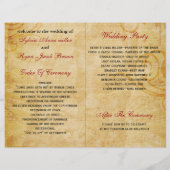 フランスのエッフェルタワー赤折結婚式 プログラム (裏面)