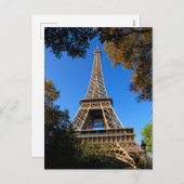 フランスのエッフェル塔 シーズンポストカード (正面/裏面)