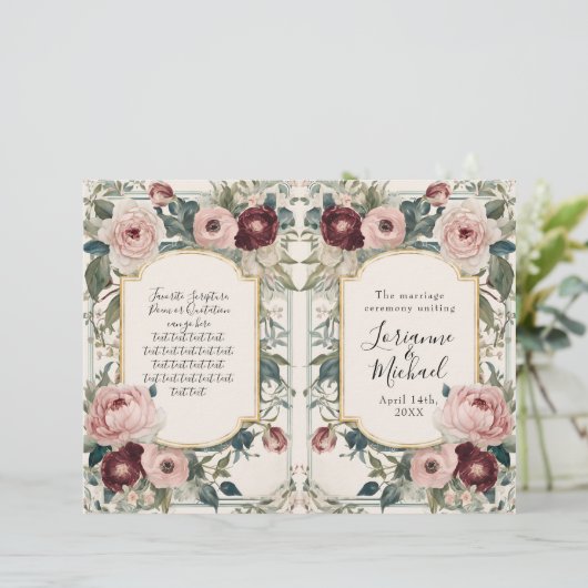 フランスのエレガントフローラピ結婚ンク金ゴールド式 (スタンド正面)