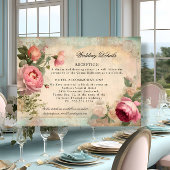 フランスのエレガントフローラヴィンテージブ結婚ルー詳細 エンクロージャーカード