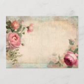 フランスのエレガントフローラヴィンテージブ結婚ルー詳細 エンクロージャーカード (裏面)