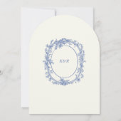 フランスのエレガントフローラ結婚 招待状 (裏面)