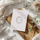 フランスのエレガントフローラ結婚 箔招待状