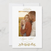 フランスのエレガントモダンシックなクリスマスフォトファミリー シーズンカード (正面)