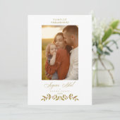 フランスのエレガントモダンシックなクリスマスフォトファミリー シーズンカード (スタンド正面)