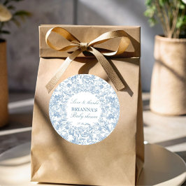 フランスのエレガントBlue Baby Shower ラウンドシール