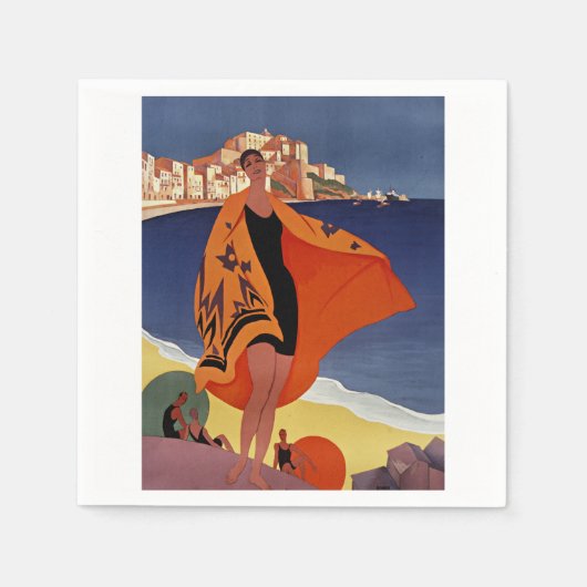 フランスのオート=コルセのカルビ市 スタンダードカクテルナプキン (正面)