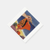 フランスのオート=コルセのカルビ市 スタンダードカクテルナプキン (角)