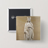 フランスのカスティリャの(1188-1252年の)女王のBlanche、18 缶バッジ (正面&裏面)