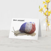 フランスのカタツムリ カード (黄色い花)