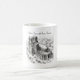 フランスのカテドラルノートルダム寺院 コーヒーマグカップ