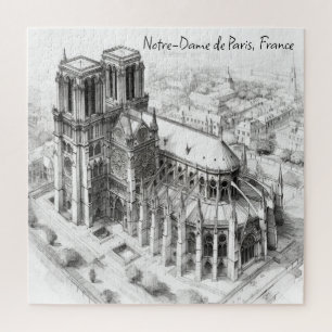 フランスのカテドラルノートルダム寺院 ジグソーパズル