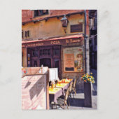 フランスのカフェの風景 ポストカード (正面)