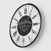 フランスのカフェクラシックレトロ ラージ壁時計 (傾斜)