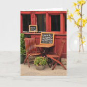 フランスのカフェグリーティングカード カード (黄色い花)