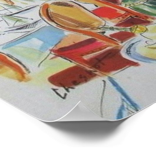 フランスのカフェ1960年代 ポスター (角)