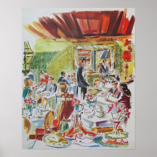 フランスのカフェ1960年代 ポスター (正面)