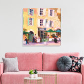 フランスのカフェ キャンバスプリント (インサイチュ (リビング))