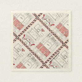 フランスのカフェ スタンダードカクテルナプキン