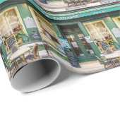 フランスのカフェ：ベルサイユの居心地の良いシーン。 ラッピングペーパー (ロールコーナー)