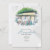 フランスのカフェ 招待状 (正面)