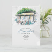 フランスのカフェ 招待状 (スタンド正面)