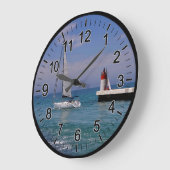 フランスのカブレトンの灯台 ラージ壁時計 (傾斜)