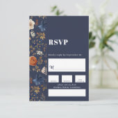 フランスのカントリー色彩の鮮やかボホフローラ結婚式RSVP 出欠カード (スタンド正面)