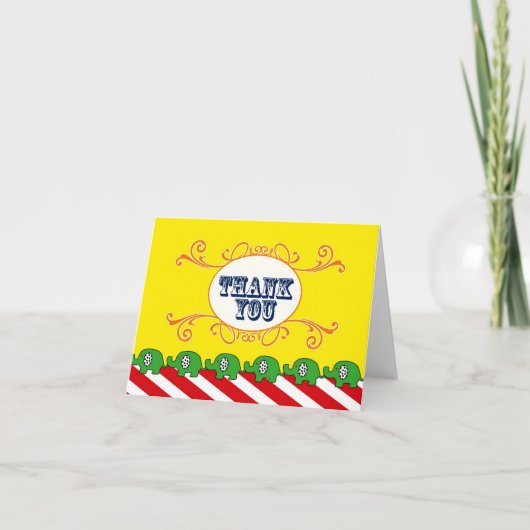 フランスのカーニバルサンキュー サンキューカード (正面)