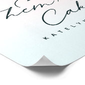 フランスのガーデン彼らケーキ食べの披露宴のサイン ポスター (角)